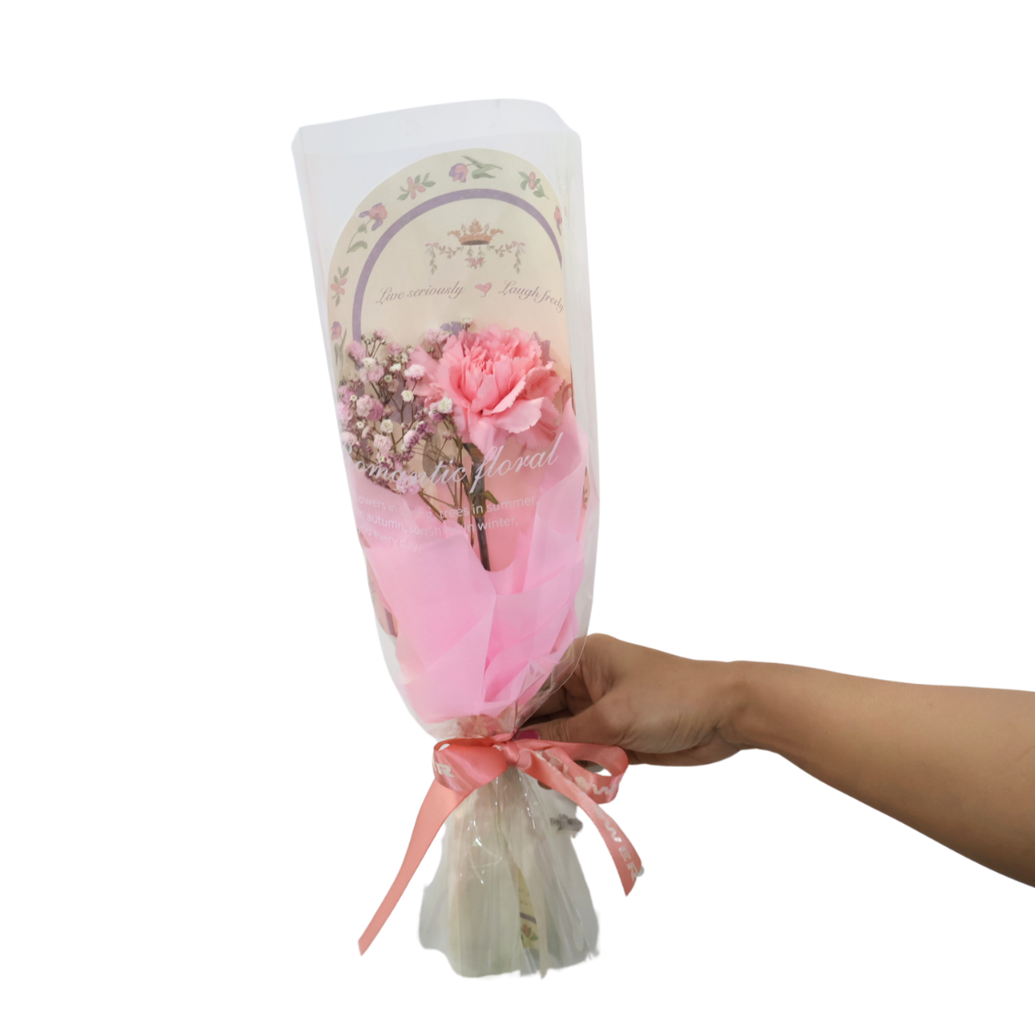 Carnation Single Stalk Bouquet (Floral Pattern)