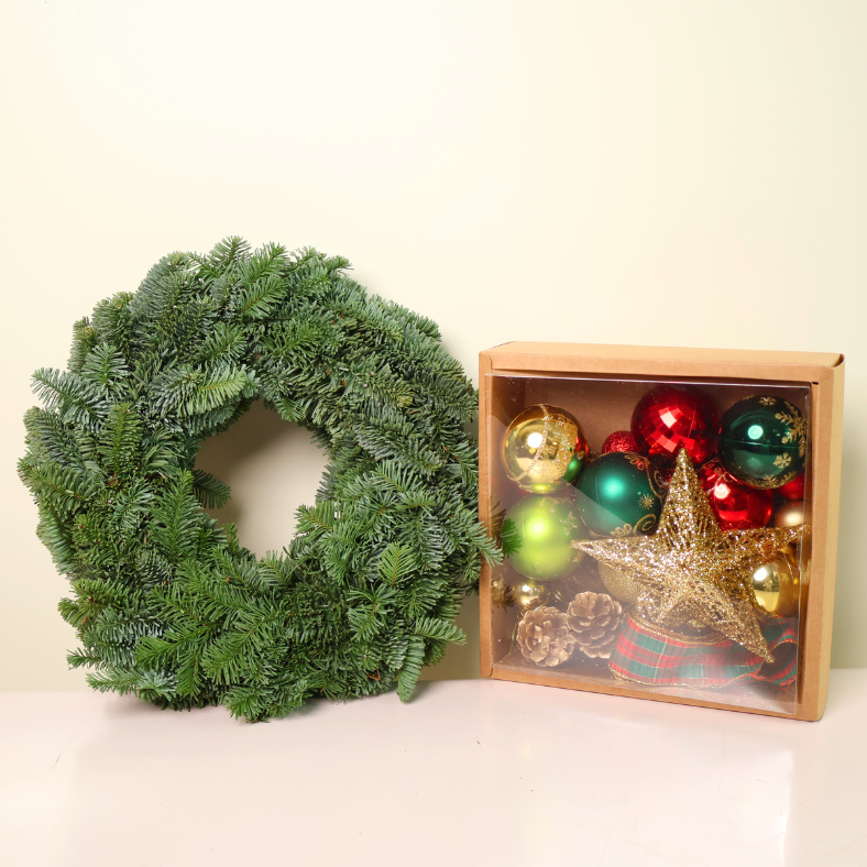 Premium DIY Kit - Fresh Christmas Wreath