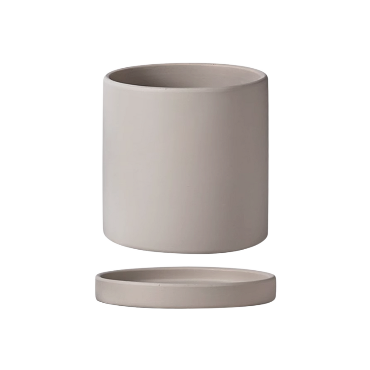 Matte Ceramic Pot with Saucer