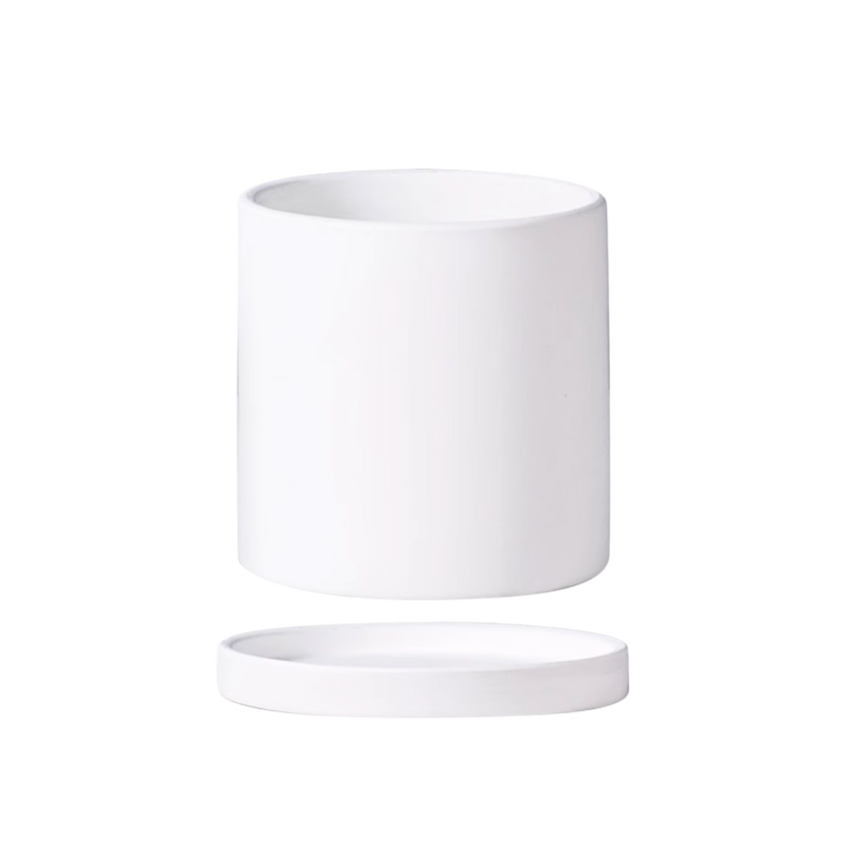 Matte Ceramic Pot with Saucer