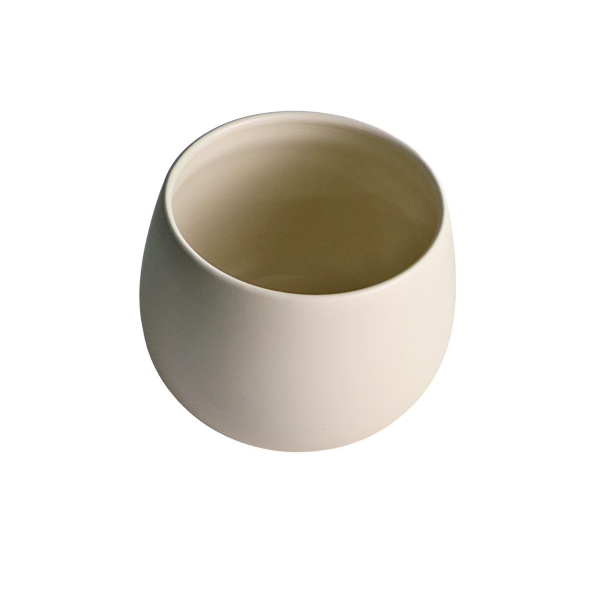 Cream Shine Round Ceramic Pot