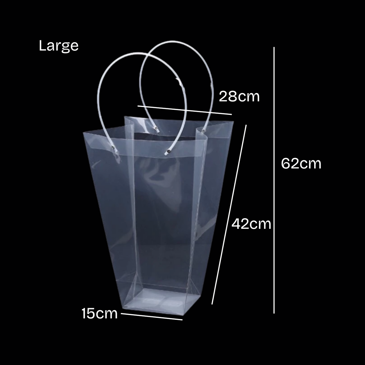 Transparent Hand Bag V-shaped