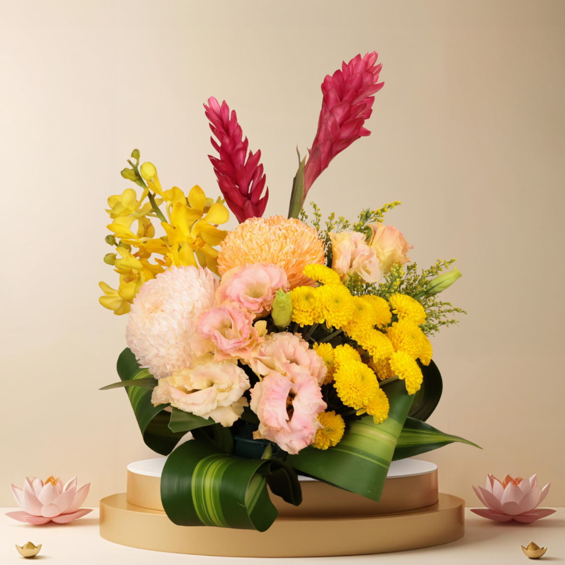 Radiant Stillness - Vesak Day Flower Arrangement