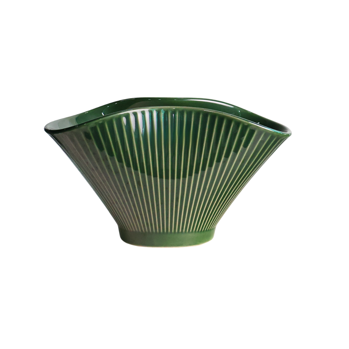 Wave Sage Green Ceramic Pot