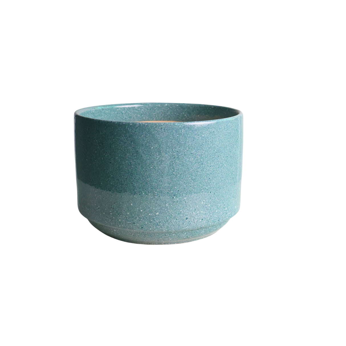 Grained Sky Blue Ceramic Pot