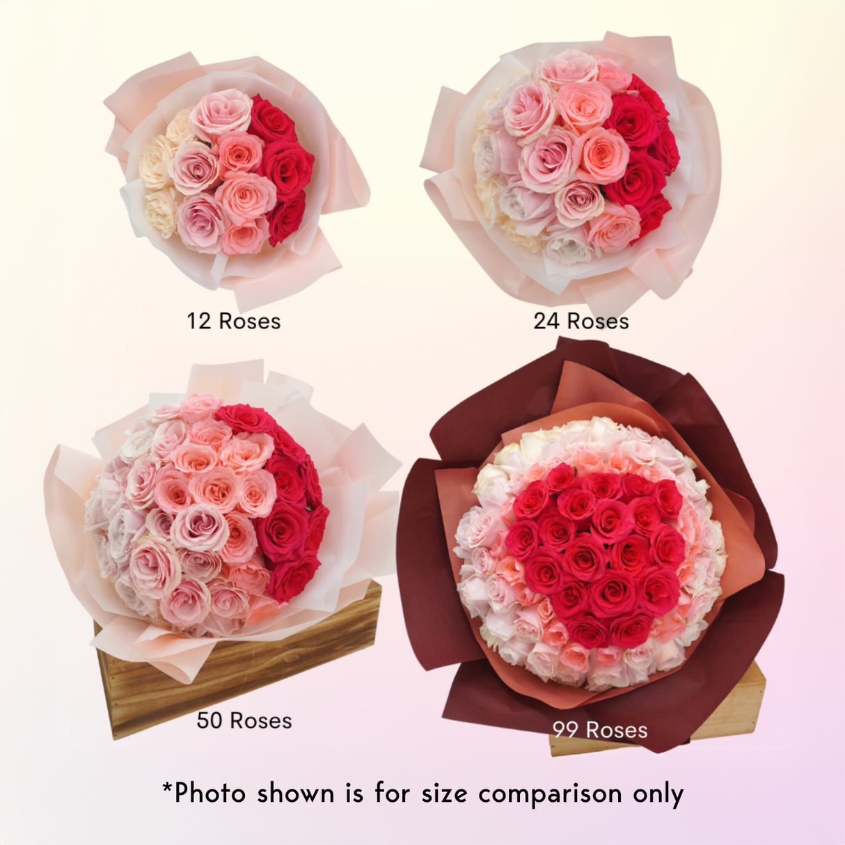 Destiny Red (12/24/50/99 Roses) - Flower Bouquet