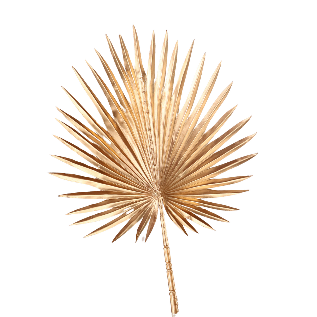 Brass lighting fixture with palm trees.