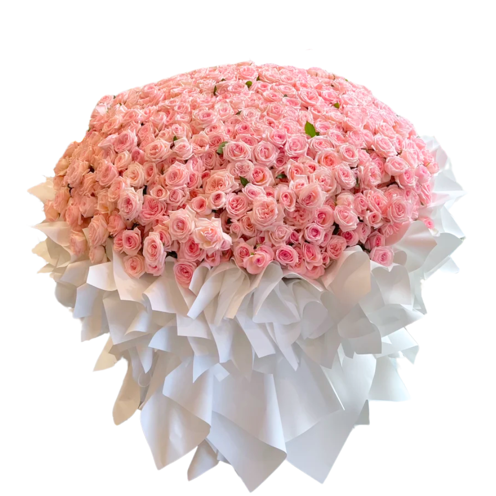 999 Roses – Rosé Royale Grand Romantic Flower Bouquet