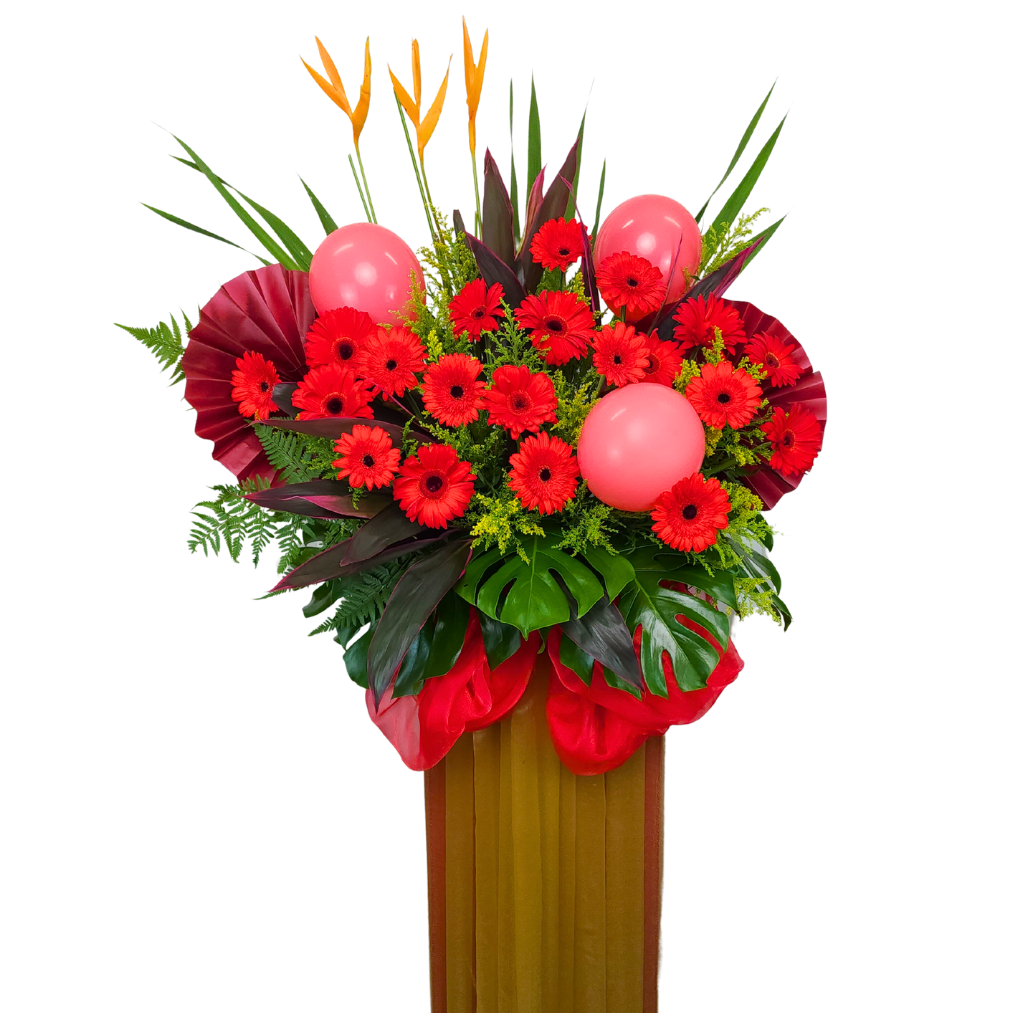 Colorful flower bouquet in vase.