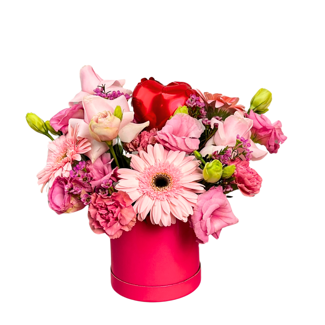 Colorful flower bouquet in vase.