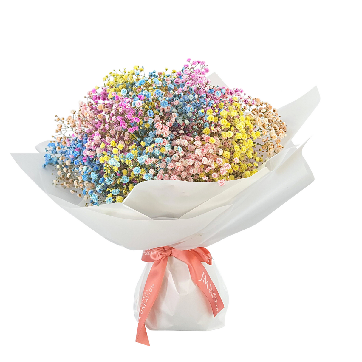 alma Baby Breath Rainbow Bouquet Birthday Flower Bouquet Singapore
