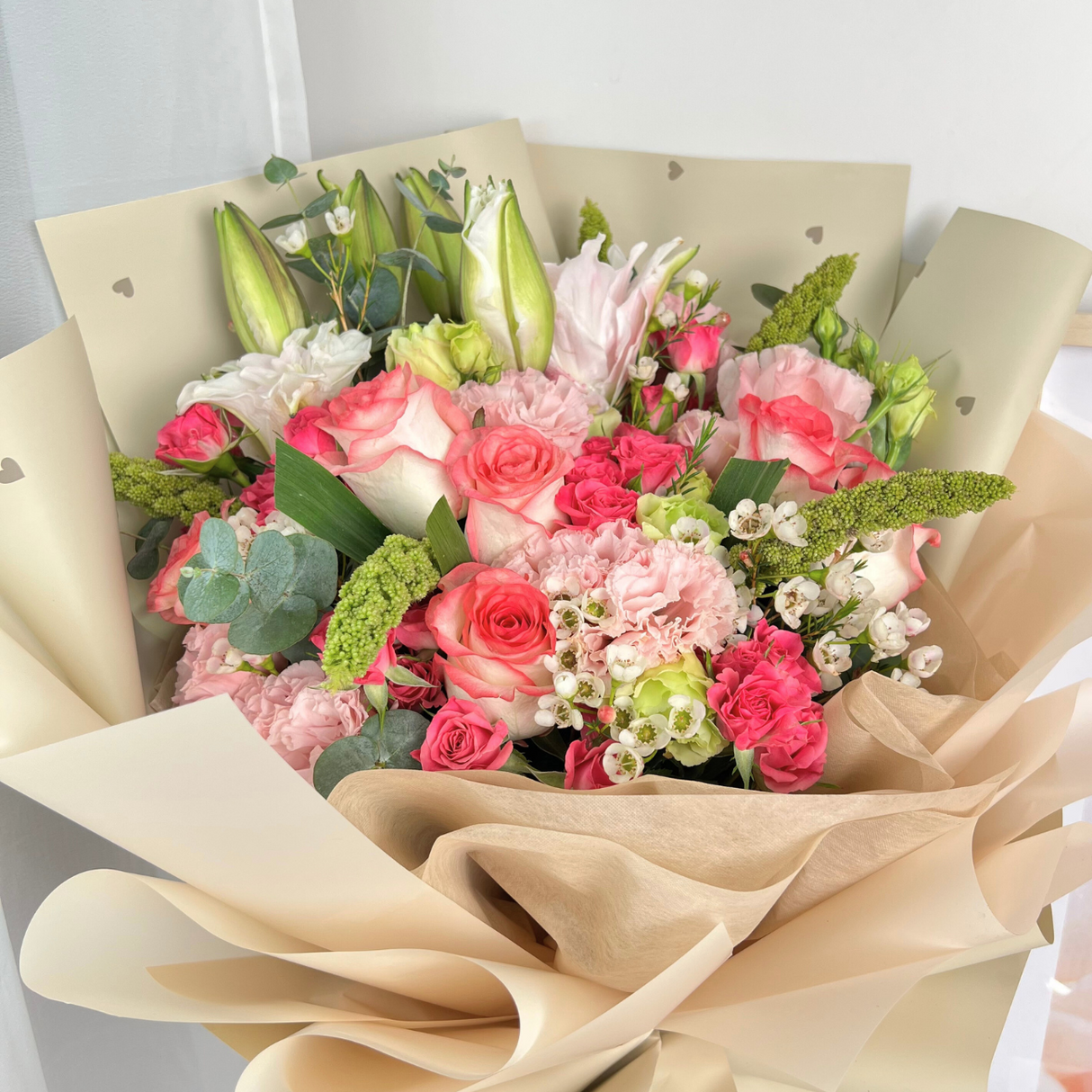 Always You (Rose, Rose Spray, Lily) - Flower Bouquet
