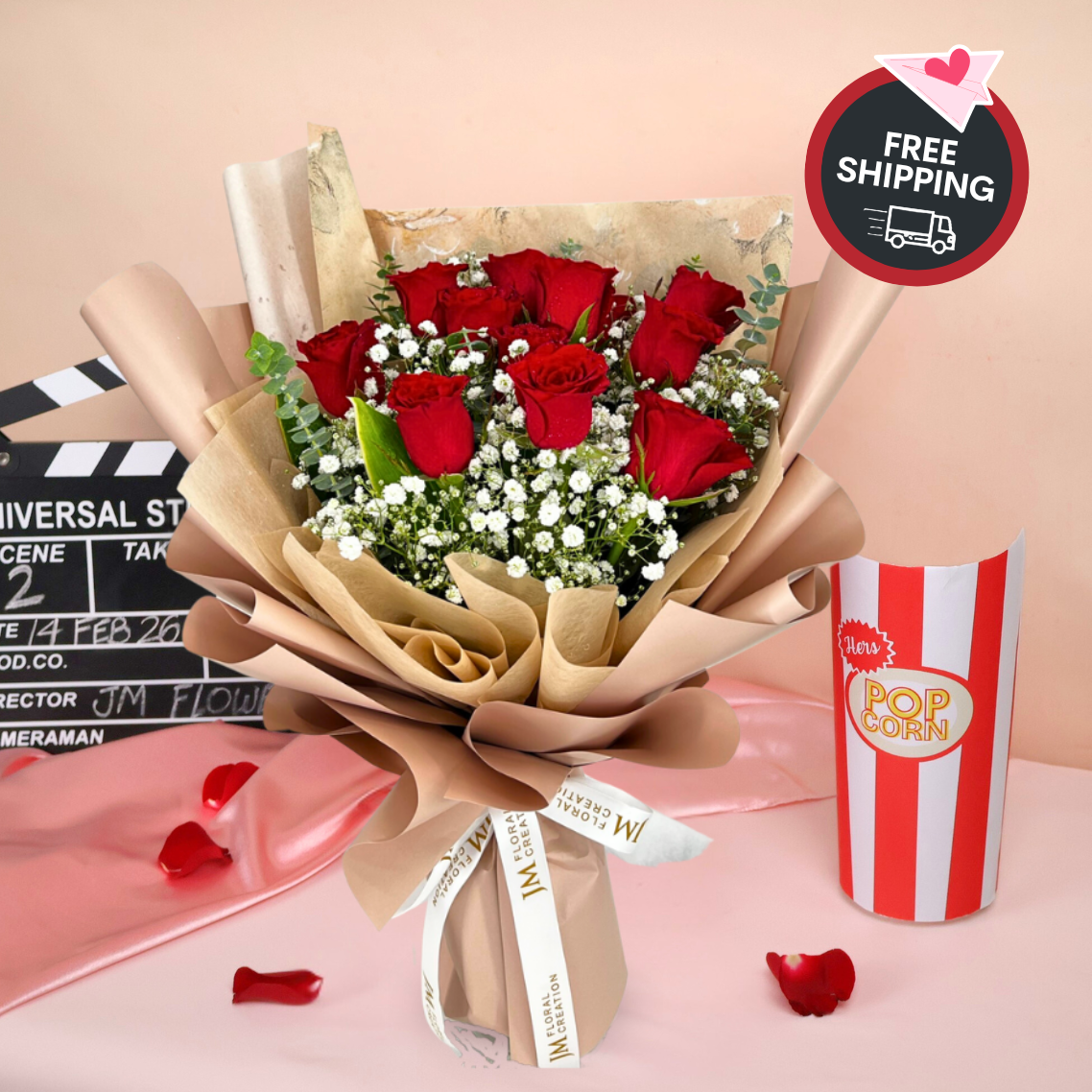Arabella (12 Roses) - Valentine Flower Bouquet