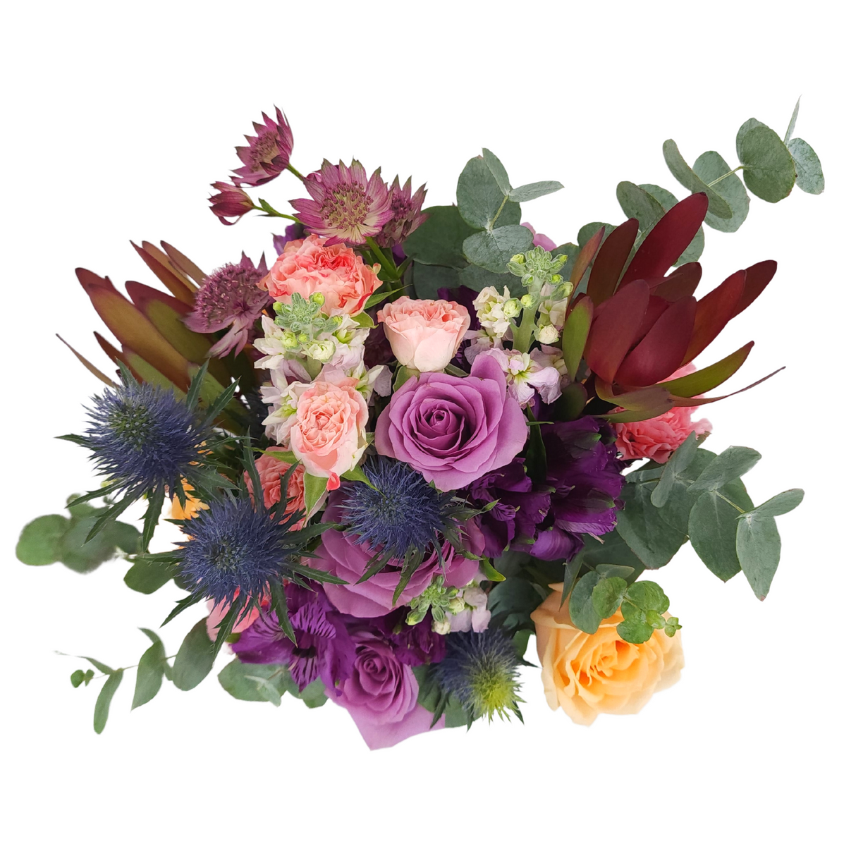 aurora Purple Roses Vase Arrangement Birthday Flower Bouquet Singapore