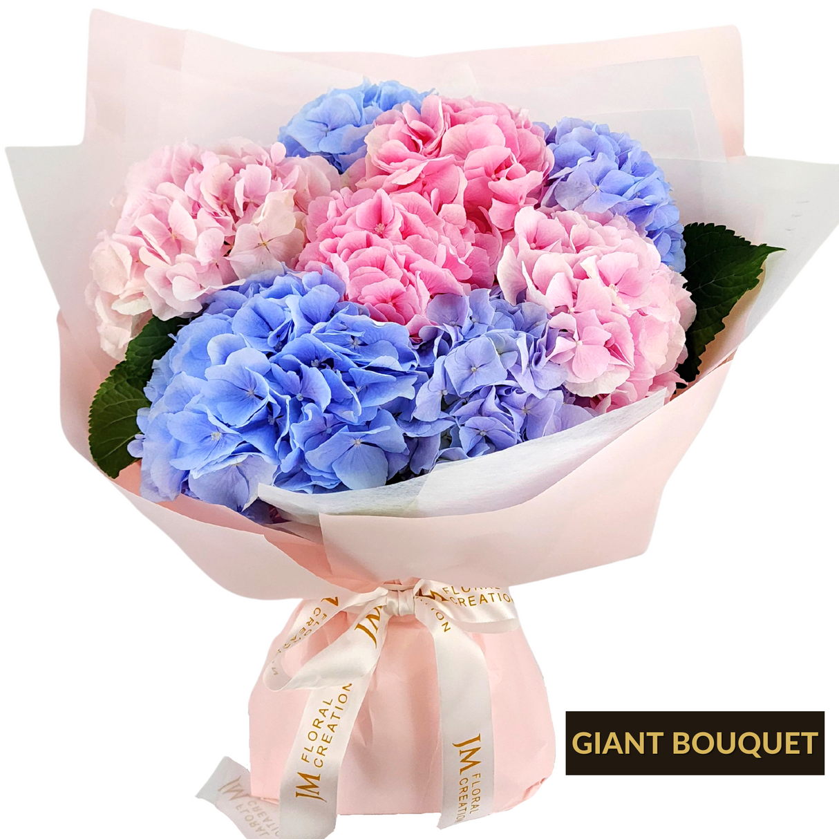 beatriz Blue & Pink Hydrangeas Giant Bouquet Birthday Flower Bouquet Singapore