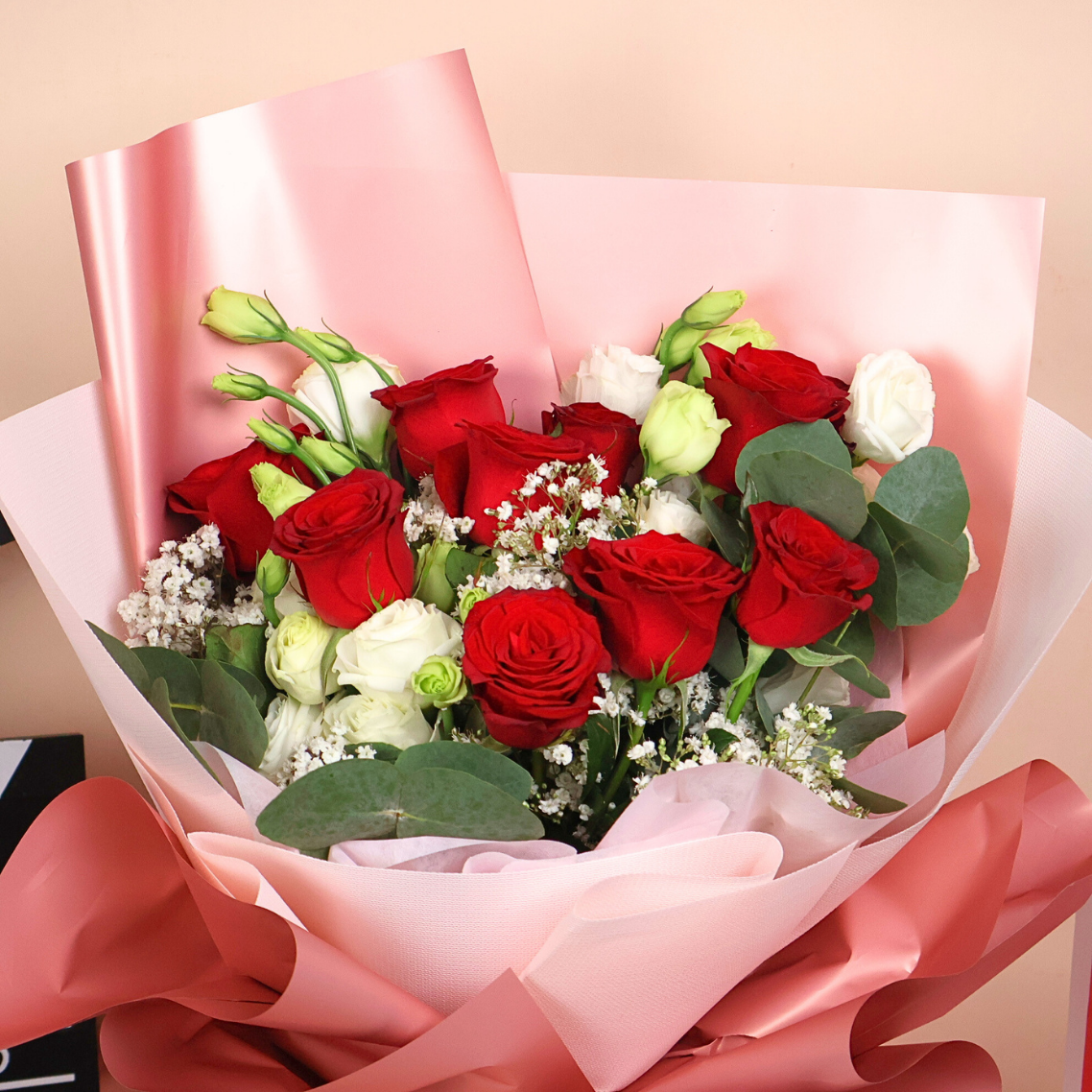 Berry in Love (9 Roses) - Valentine Flower Bouquet
