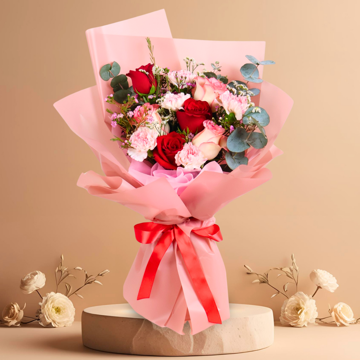 Bloom Belle (6 Roses, 3 Carnations)