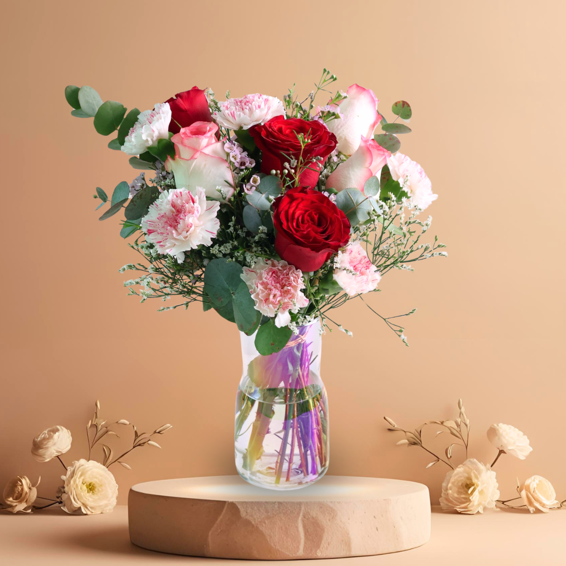 Bloom Belle (6 Roses, 3 Carnations)
