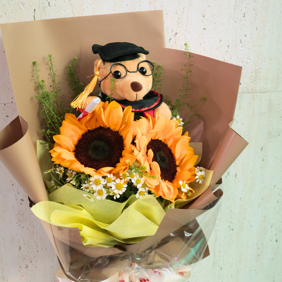 Blooming Bright (2 Sunflower) - Flower Bouquet