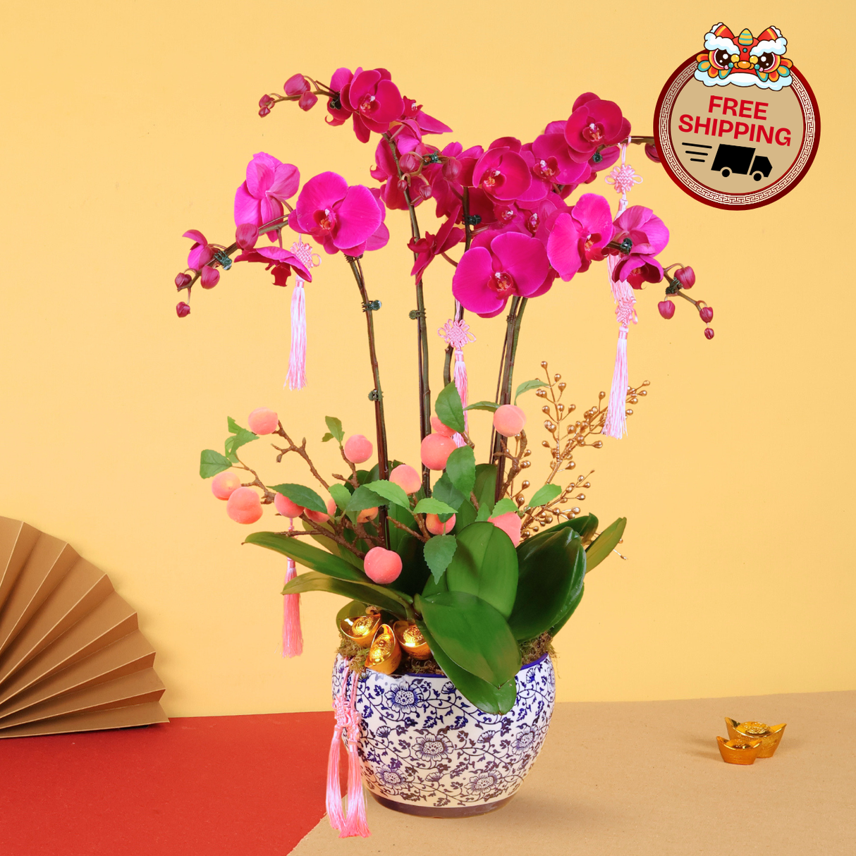 Blush Serenity (5 Single Stalks) - Orchid Phalaenopsis