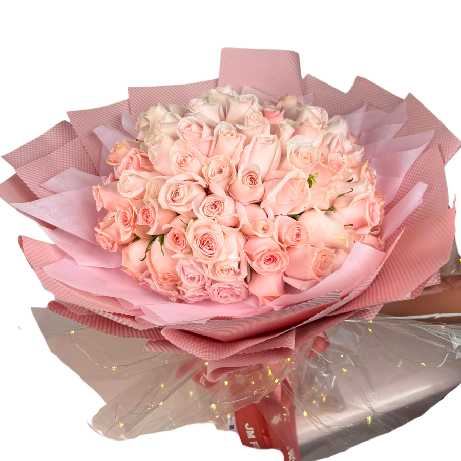 Blushing Devotion (99 Ecuadorian Roses) - Flower Bouquet