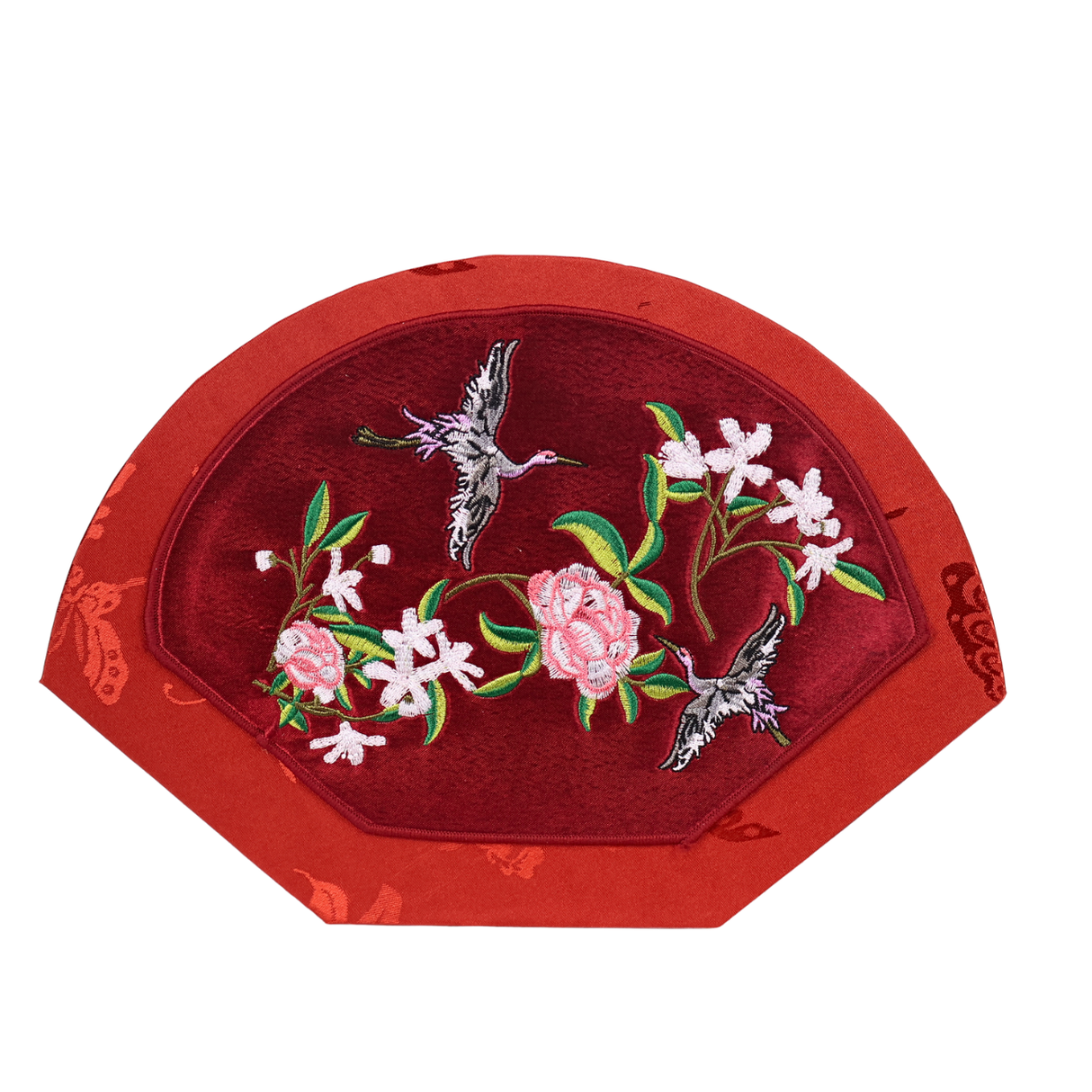 Fan Style Embroidered Velvet Box