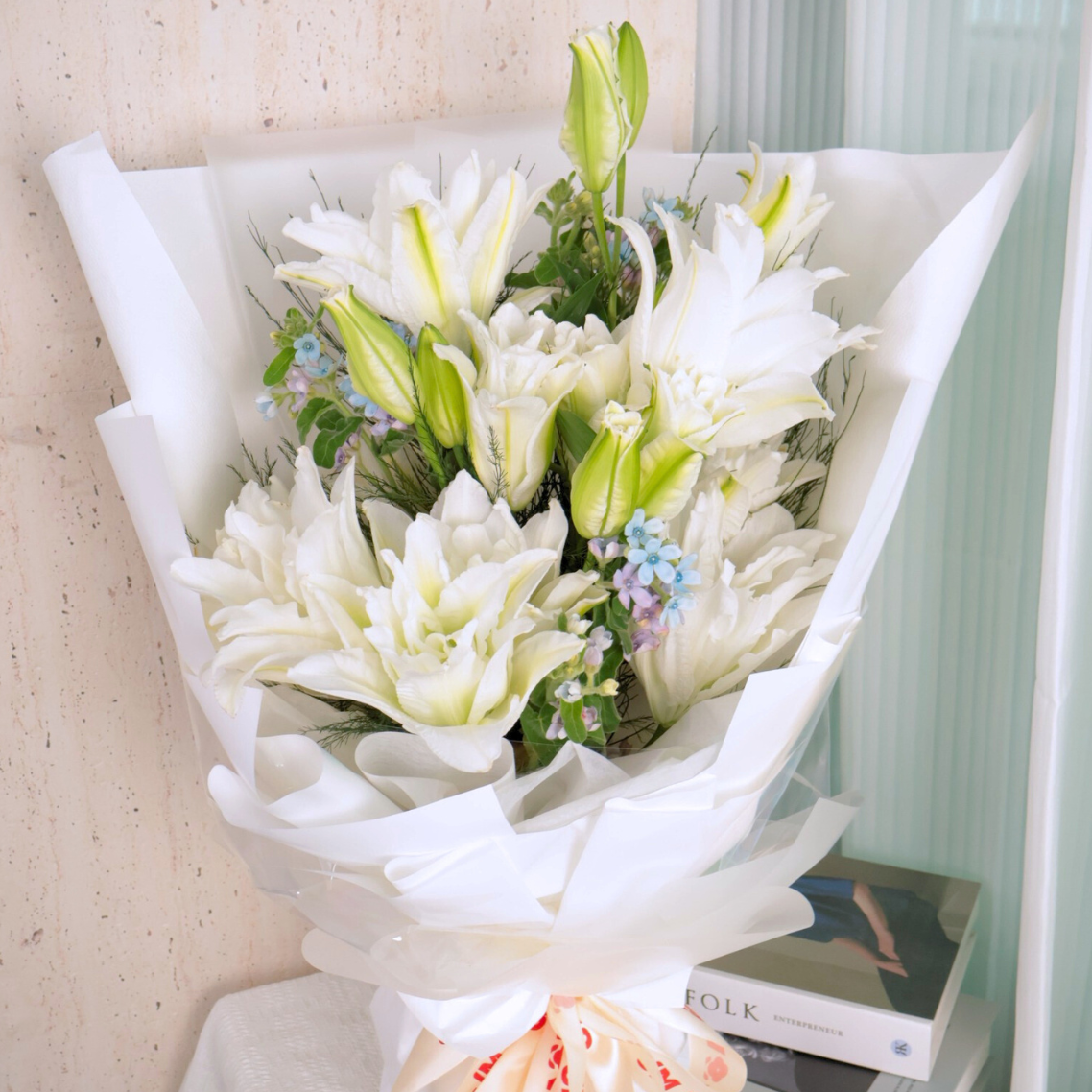 Carys (5 Lilies)- Flower Bouquet