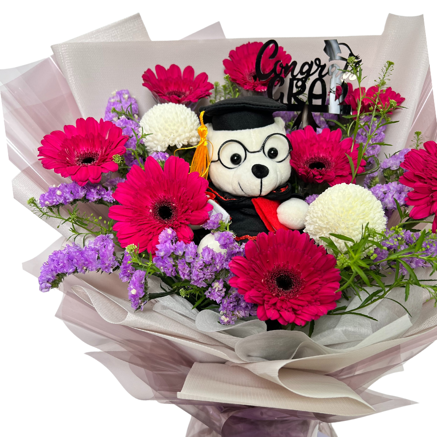 Celebration Crest ( 8 Gerberas) - Flower Bouquet