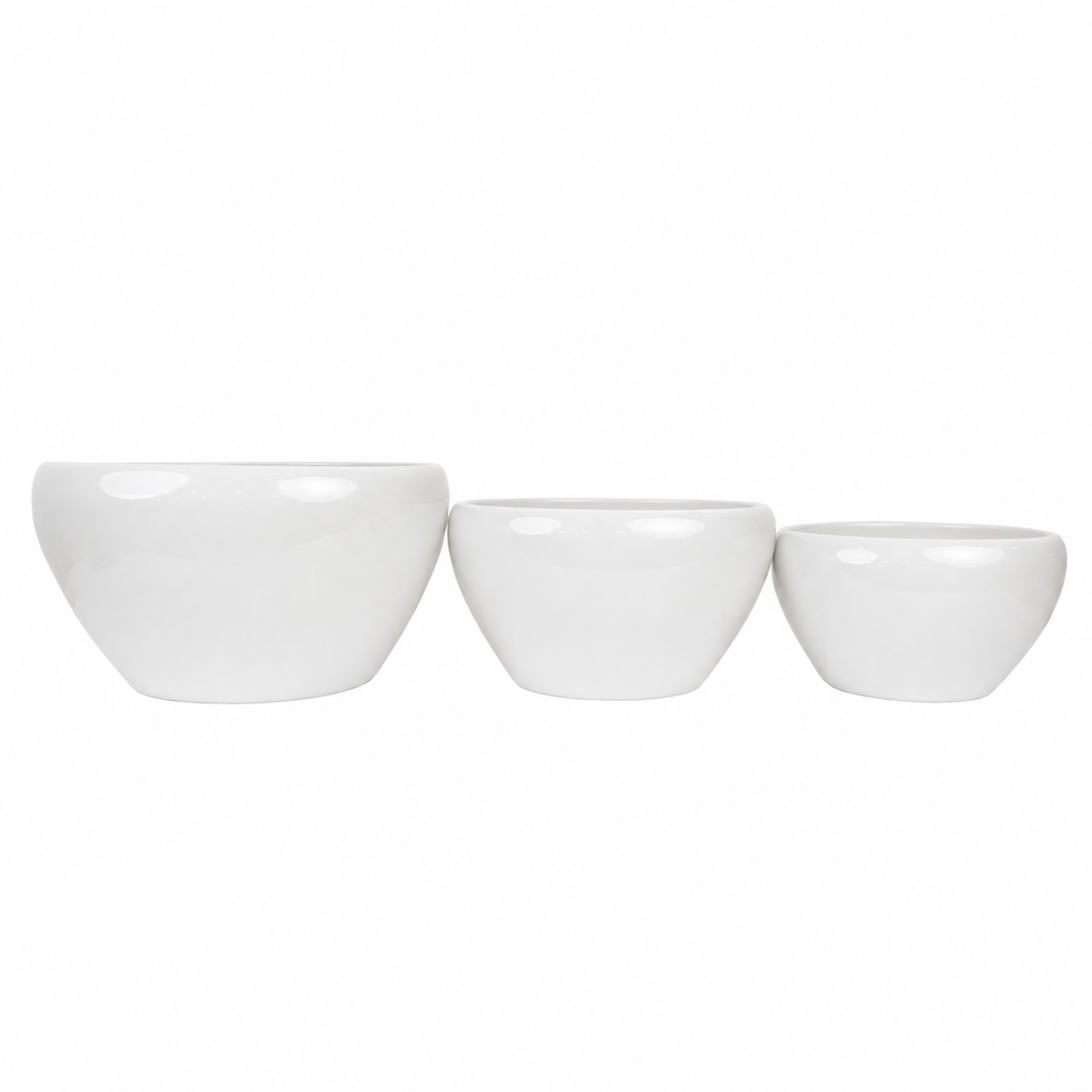 Glossy White Ceramic Pot