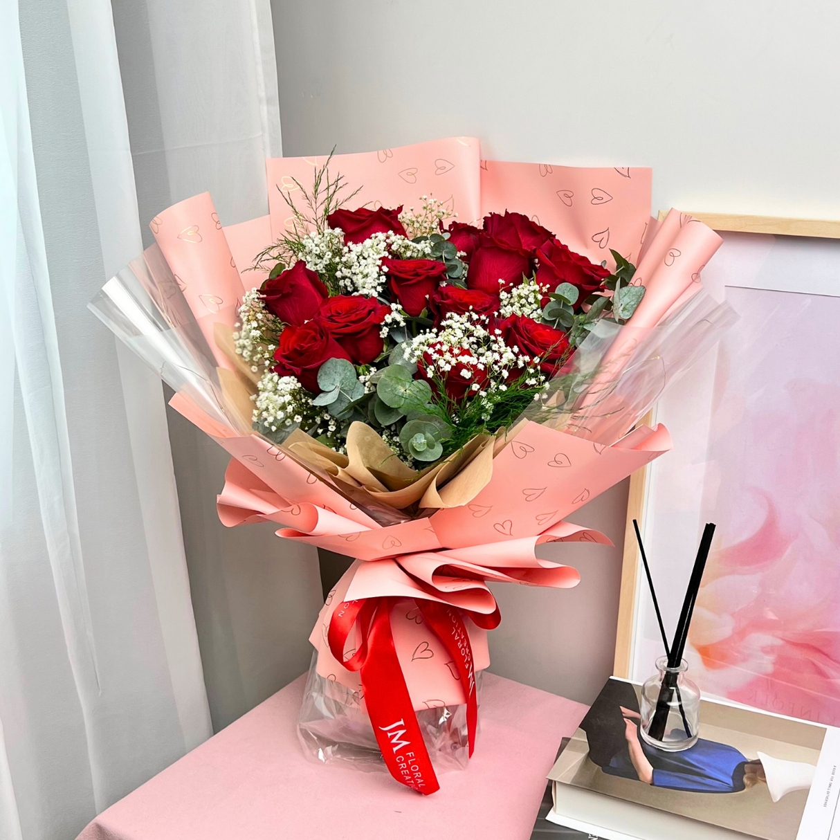 Cherished Kiss (12 Roses) - Flower Bouquet