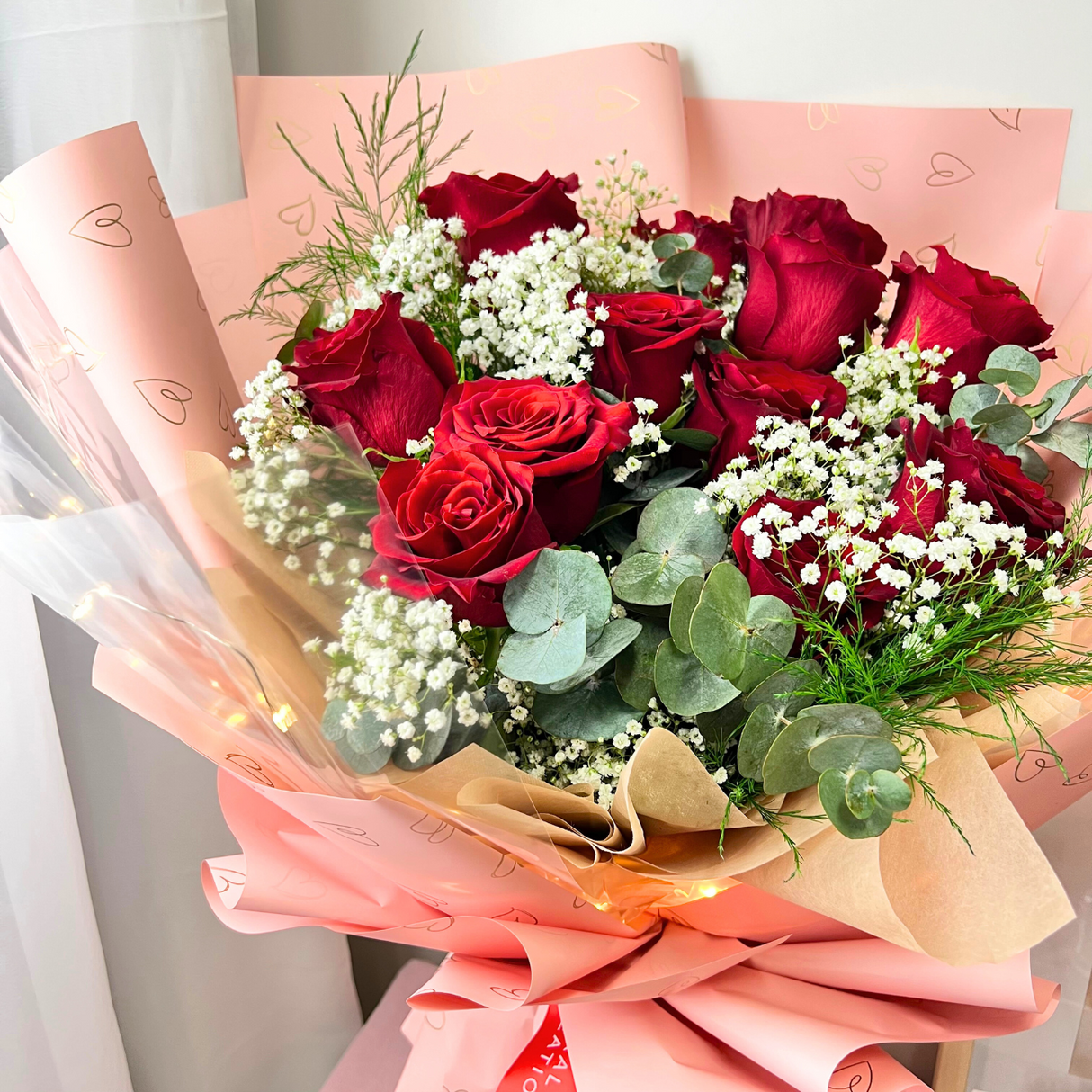 Cherished Kiss (12 Roses) - Flower Bouquet