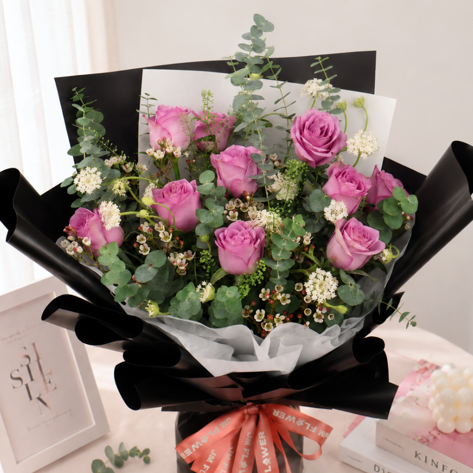 Clarabelle (10 Roses) - Flower Bouquet