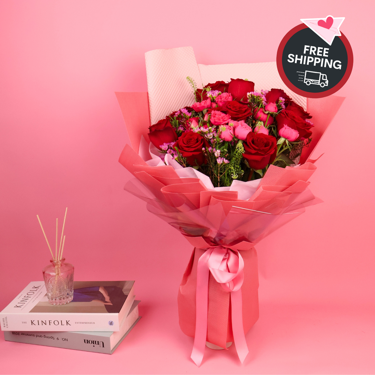 Darling Whisper (12 Roses) - Valentine Flower Bouquet