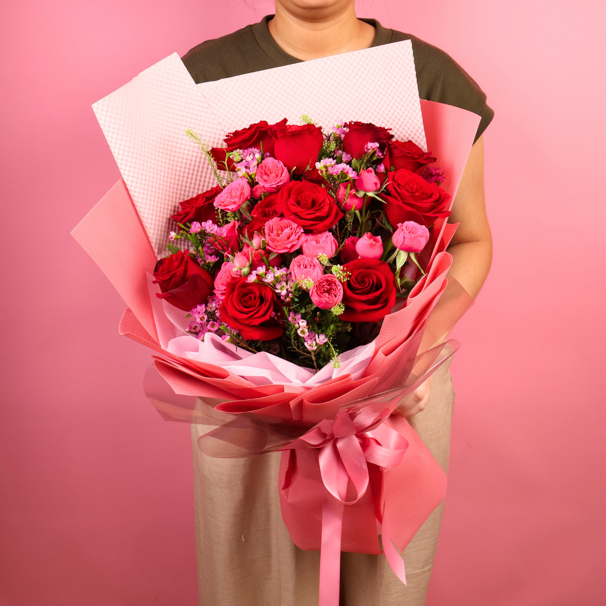 Darling Whisper (12 Roses) - Valentine Flower Bouquet