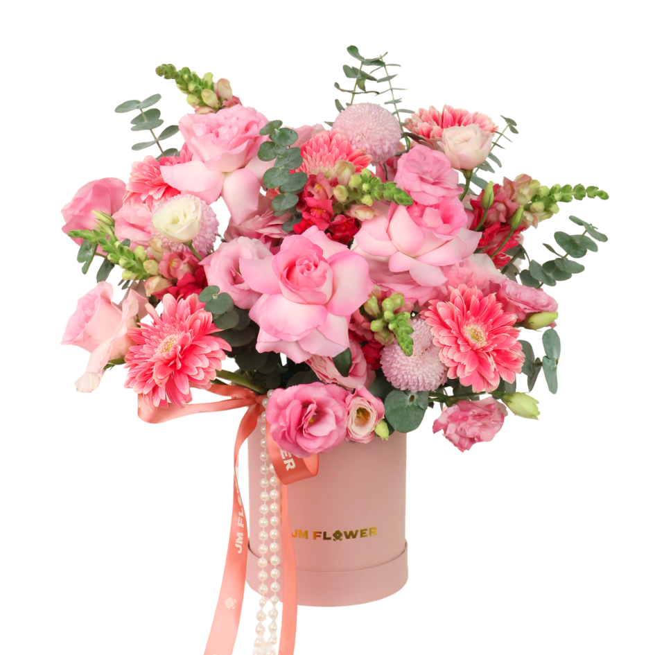 Delphine (5 Roses, 5 Gerberas) - Reflexed Rose Flower Box