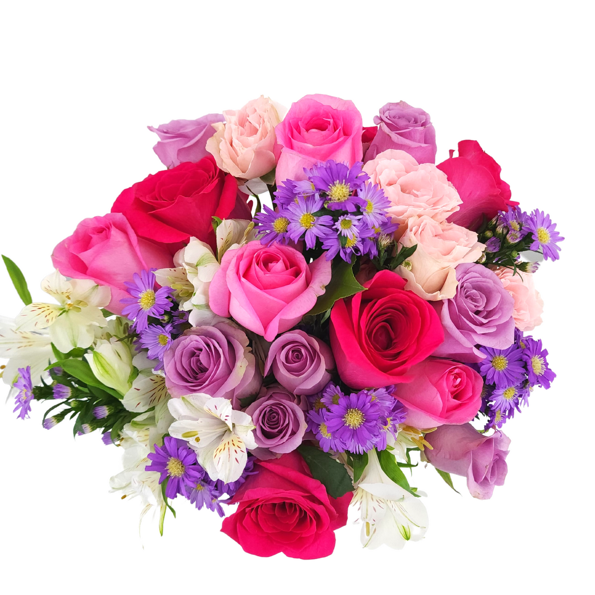 emma Purple and Pink Roses Vase Arrangement Birthday Flower Bouquet Singapore