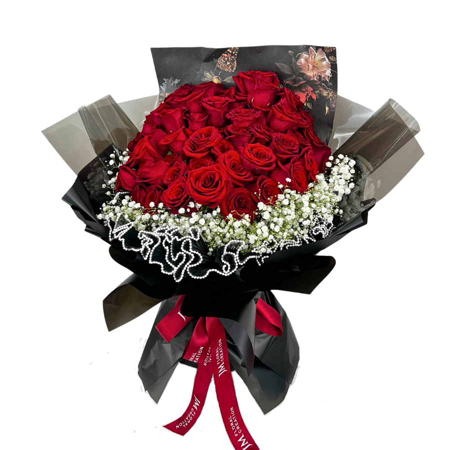 Faye (50 Premium Roses) - Flower Bouquet