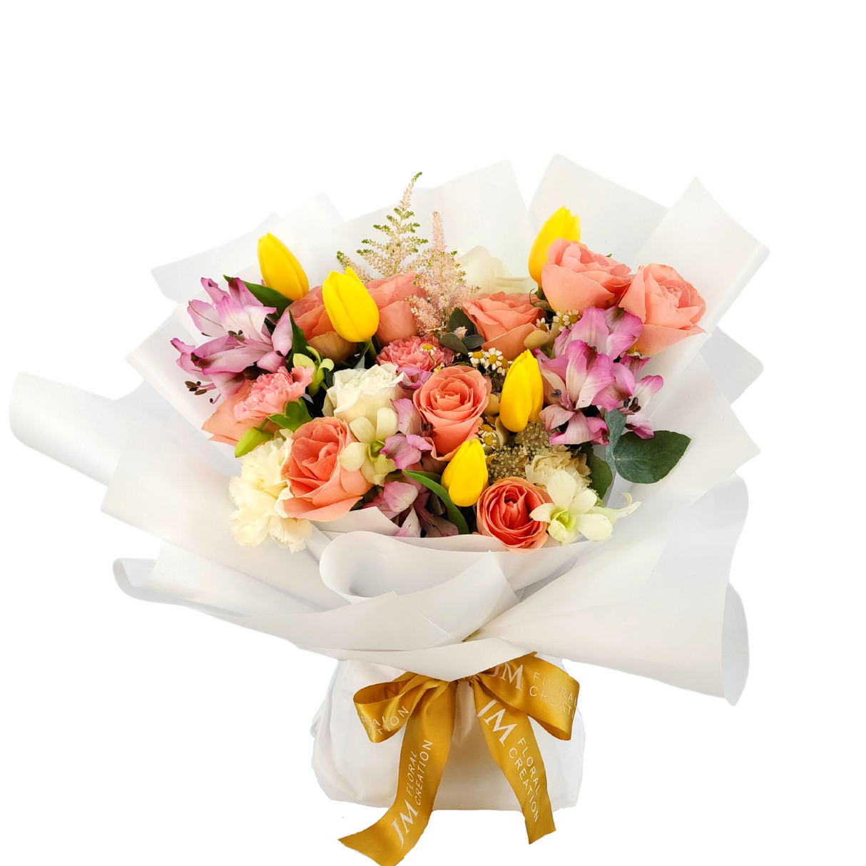 firefly Carnations,Tulips and Roses Birthday Flower Bouquet Singapore