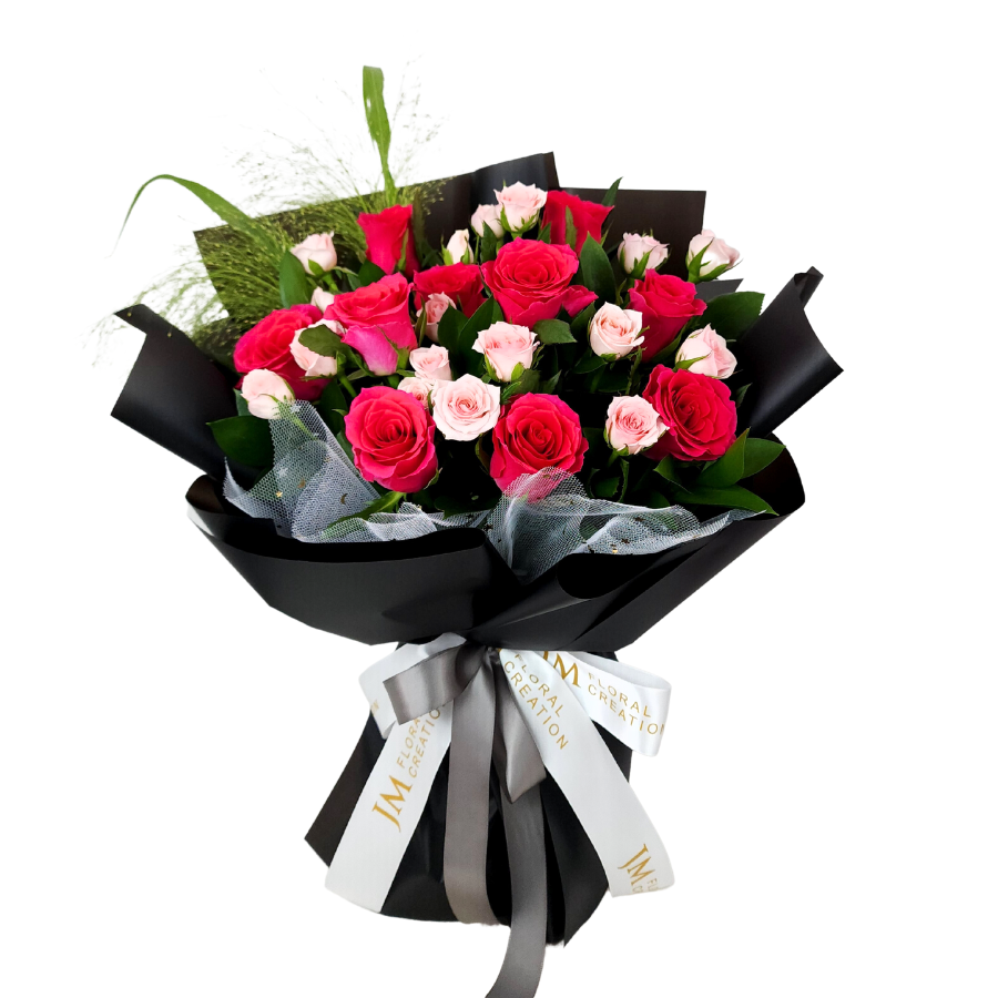 Achiever’s Charm (10 Roses, 3 Rose Spray) - Flower Bouquet