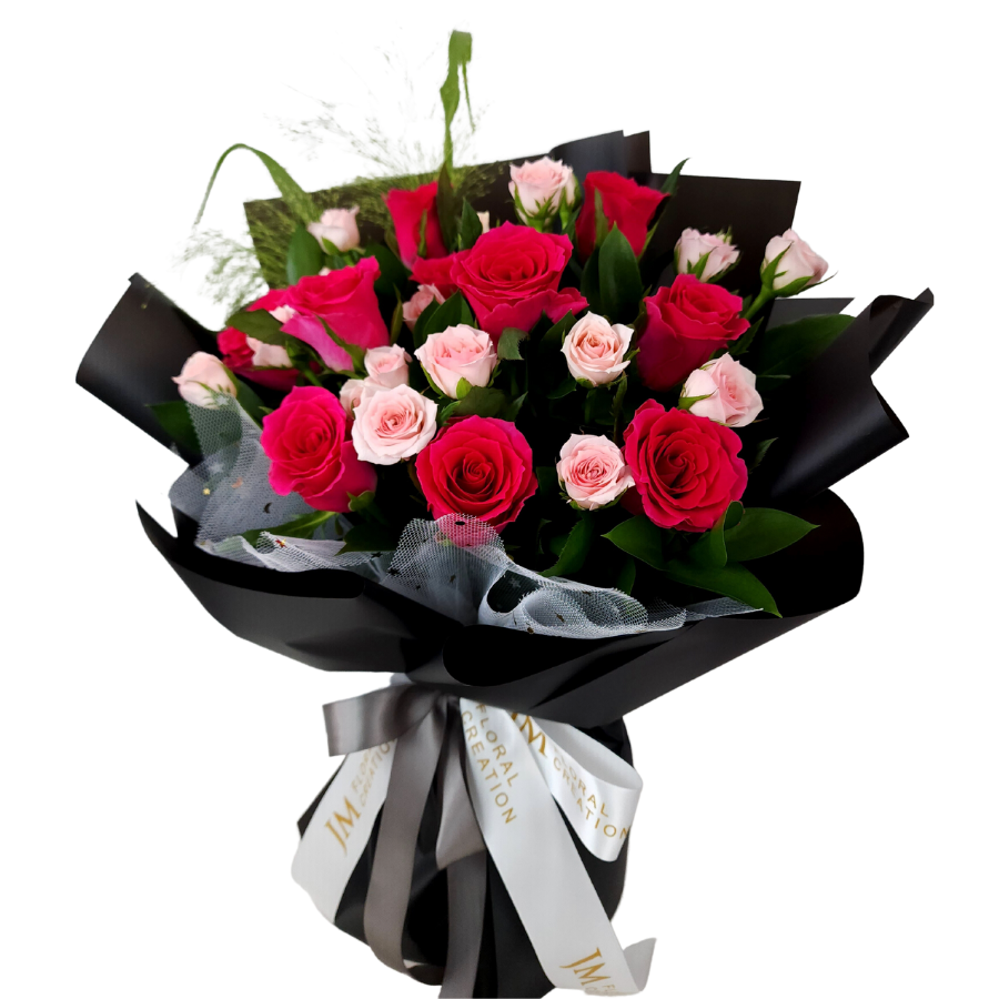 Achiever’s Charm (10 Roses, 3 Rose Spray) - Flower Bouquet
