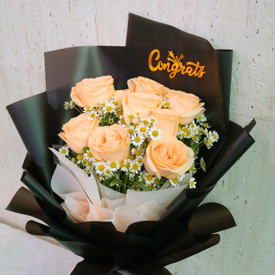 Harvest of Hope (9 Roses) - Flower Bouquet