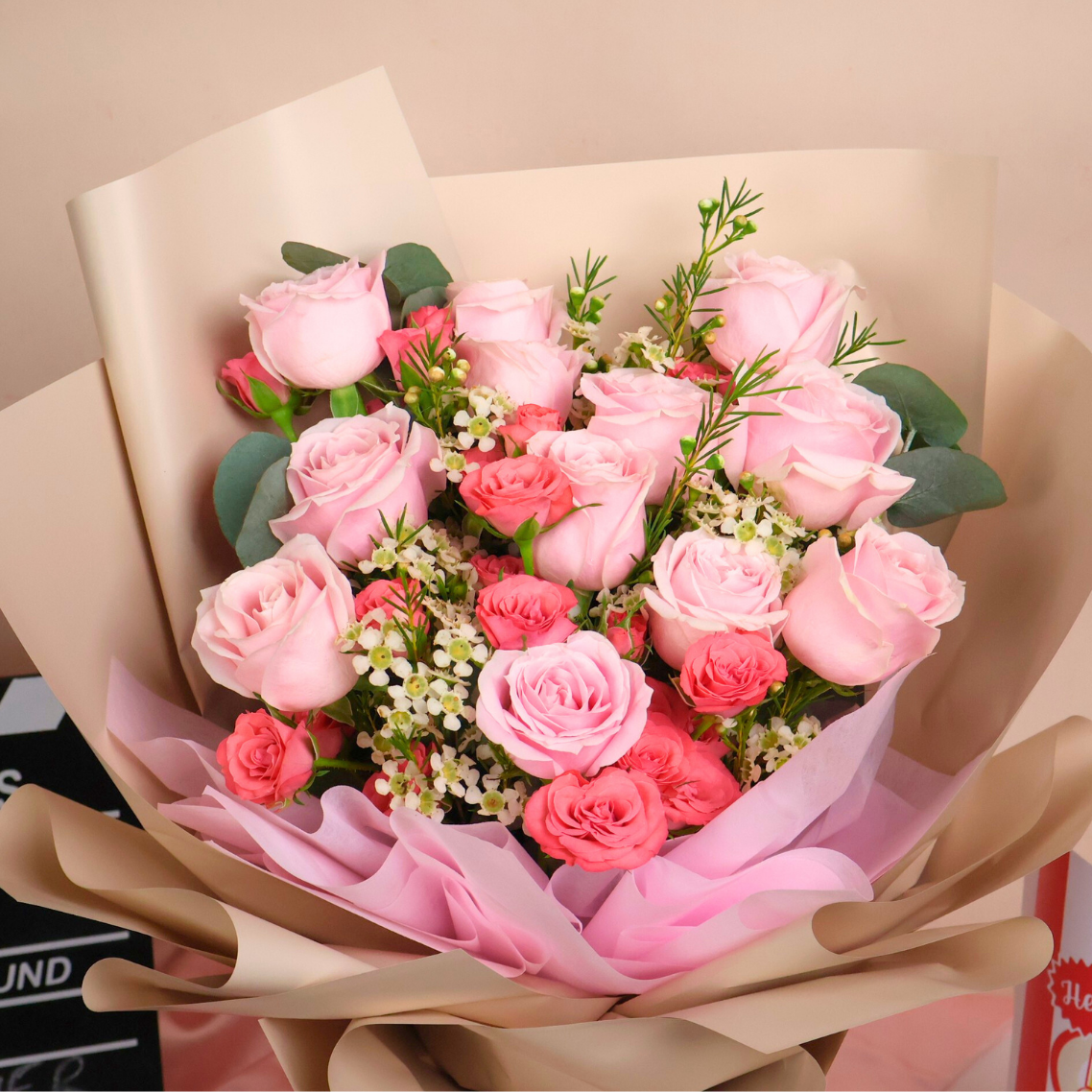 Heartbeat Reel (9 Roses) - Valentine Flower Bouquet