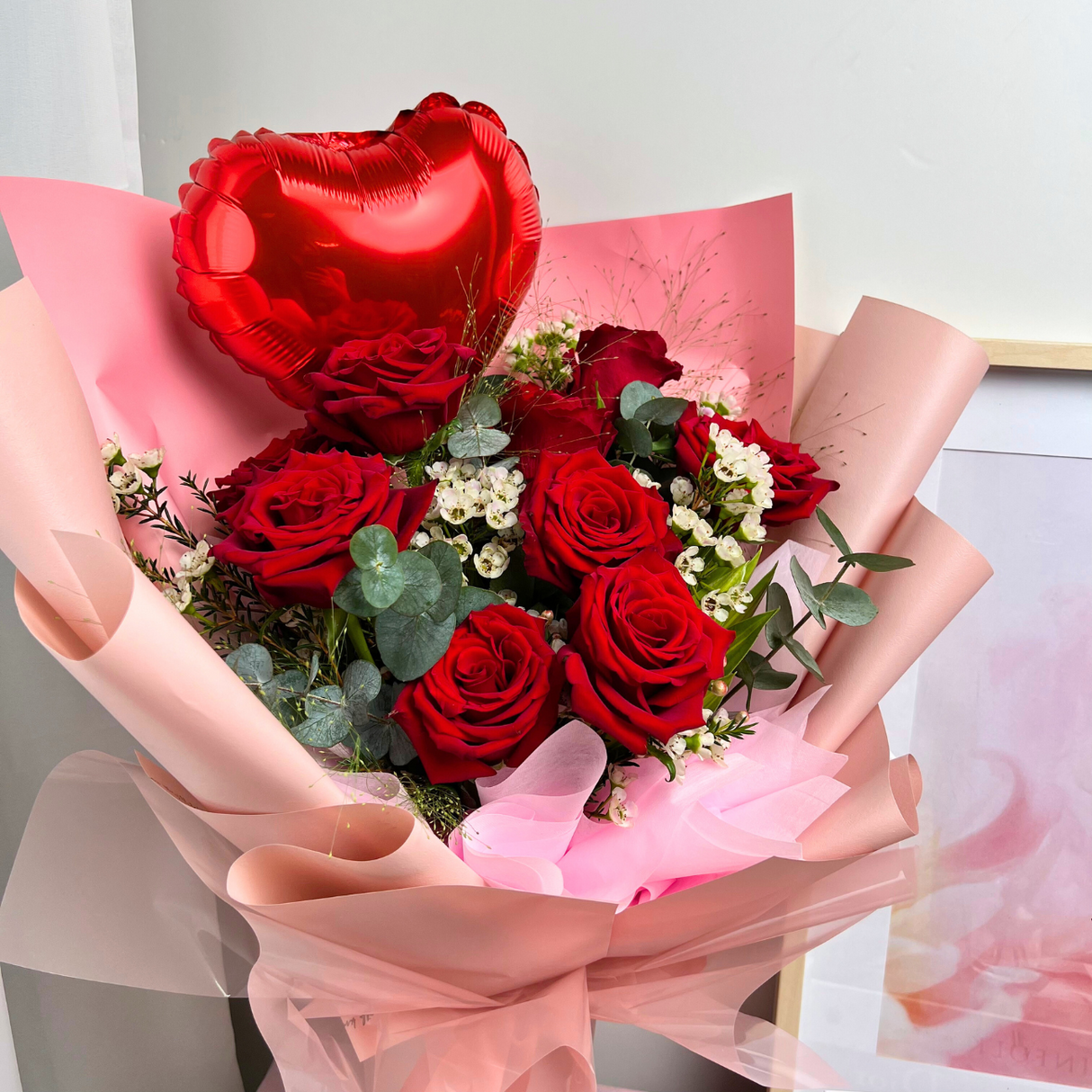 Heartfelt Delight (9 Roses) - Flower Bouquet