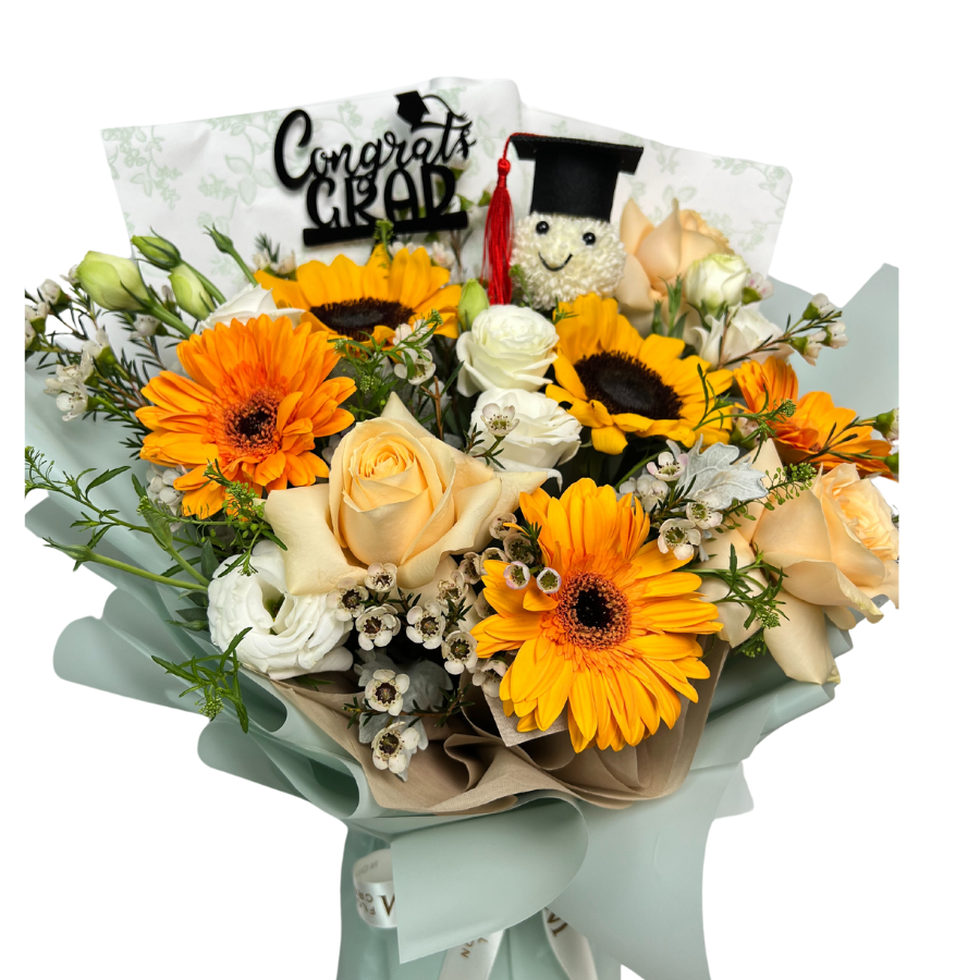 Honor Horizon (Sunflower, Gerberas, Roses) - Flower Bouquet