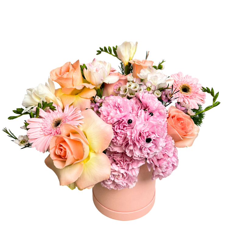 Hoppy Party (Roses, Carnations, Gerbera) - Flower Box