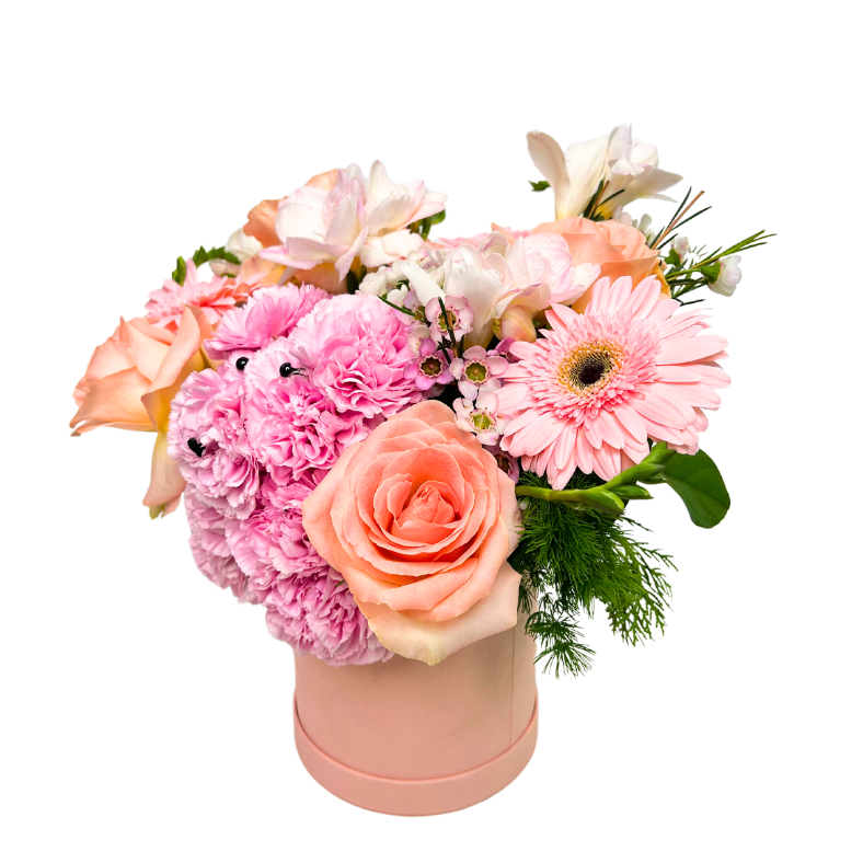 Hoppy Party (Roses, Carnations, Gerbera) - Flower Box