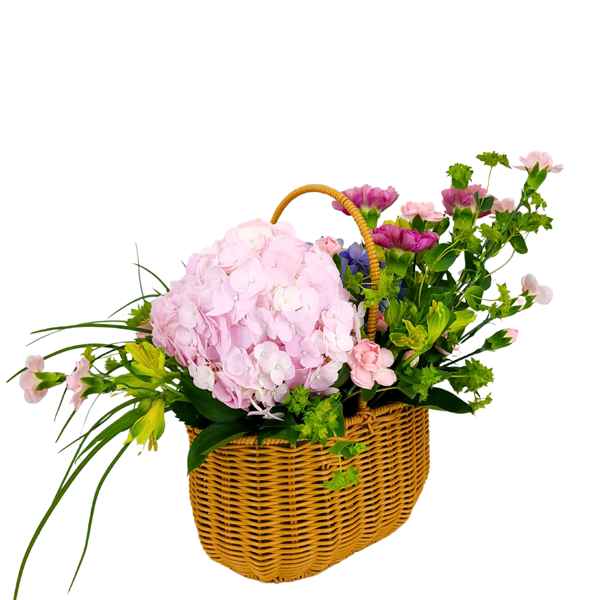 Hydrangea Garden (Hydrangeas, Carnation) - Flower Basket