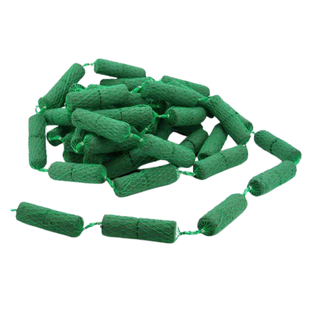 Wicker basket with pearl bracelet.