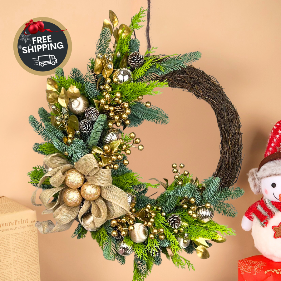 Glittering Mistletoe - Christmas Nobilis Wreath
