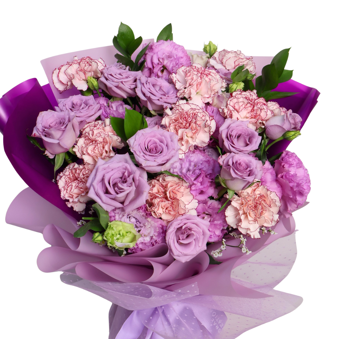 Heart Gem (10 Carnation, Rose Spray) - Flower Bouquet